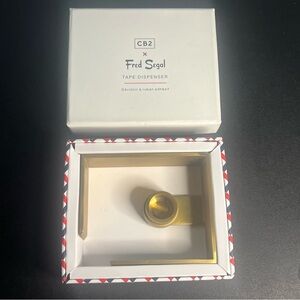 CB2 Fred Segal Scotch Tape Dispenser Solid Brass Studio in box RARE